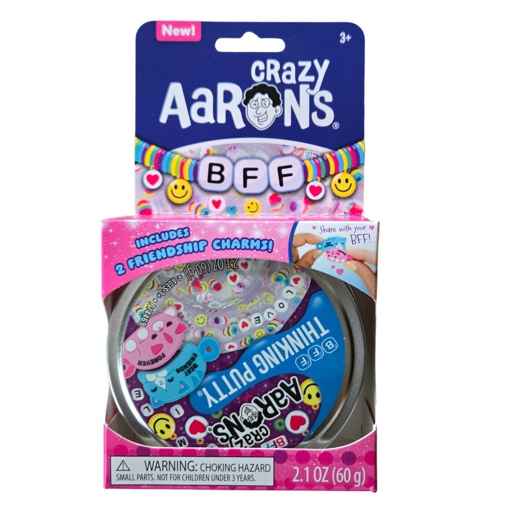 Crazy Aaron's BFF Thinking Putty 2.1oz Tin Friendship Charms